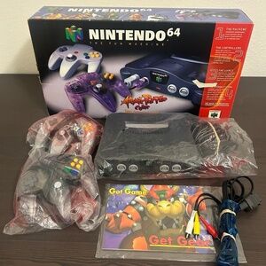 Nintendo 64 with Controllers & Adapter